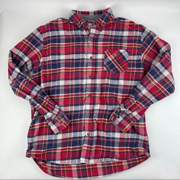 Weatherproof Vintage Button Up Shirt Mens Large Red Plaid - Picture 1 of 9
